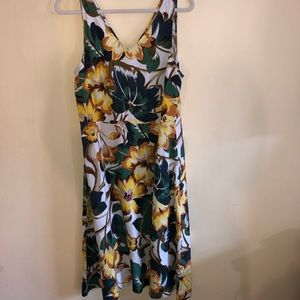 Floral linen summer dress